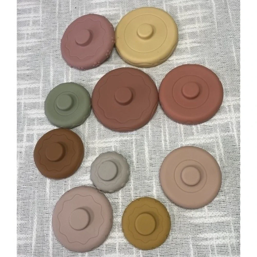 Silicone Baby‎ Stacking Rings Toy Neutral Montessori Teether BPA Free Toddler